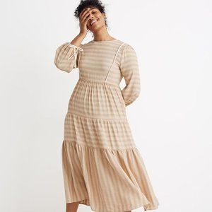 Madewell Madewell x Christy Dawn Striped Tallulah Tie-Back Midi Dress
